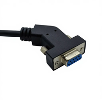 Cable DB9 Macho a Hembra de 46 Grados, 1FT, Duradero, con Conductor de Cobre Libre de Oxígeno, Blindaje de Lámina Metálica AL, Certificado RoHS, con Cubierta de PVC