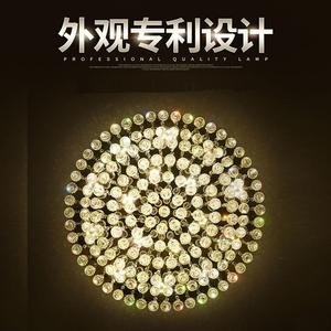 Lampadario a <span class=keywords><strong>Sfera</strong></span> a Tre Livelli con LED, Design a Spirale con Cristalli a Goccia di Pioggia - Product Image 5