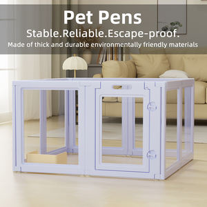 Mor şeffaf akrilik <span class=keywords><strong>Pet</strong></span> kalem oyun parkı kolay monte <span class=keywords><strong>Pet</strong></span> köpek sandık kulübesi kafes yavru kedi tavşan küçük köpekler için kapalı kullanım - Product Image 2