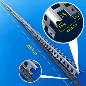 Bande métallique avec bandes en PVC en forme de U, utilisée pour la <span class=keywords><strong>protection</strong></span> des angles, avec d'excellentes propriétés antirouille et résistantes aux chocs. - Product Image 6