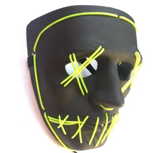Halloween Promotion!! Offre Spéciale <span class=keywords><strong>La</strong></span> <span class=keywords><strong>Purge</strong></span> Led Lumineux Lumineux Parti EL Fil Néon Masque - Product Image 4