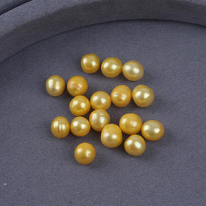 ไข่มุกน้ำจืดธรรมชาติทรงเคชิ ขนาด 8-9 มม. สีทอง ยี่ห้อ Zhuji สำหรับทำเครื่องประดับ DIY - Product Image 5