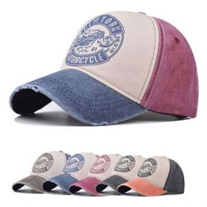 Casquette de baseball unisexe en denim délavé bicolore, style urbain, avec impression en relief et boucle métallique, vente en gros par fournisseur chinois - Product Image 2