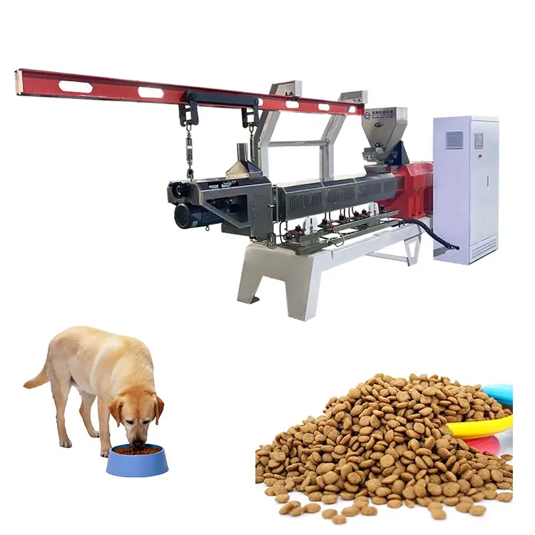 Fully automatic dog cat kibble food making machine pet food machine production