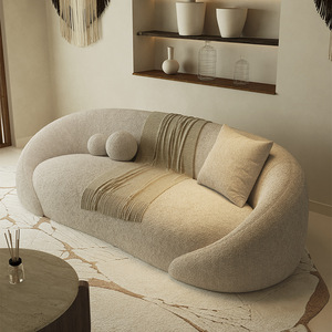 Canapé en chenille <span class=keywords><strong>de</strong></span> style vintage, courbé et <span class=keywords><strong>de</strong></span> forme unique, idéal pour les petits salons <span class=keywords><strong>de</strong></span> beauté, les hôtels et les <span class=keywords><strong>chambres</strong></span> et petits-déjeuners - Product Image 2