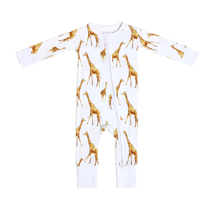 Pijamas <span class=keywords><strong>de</strong></span> bambú para bebés superventas con estampado <span class=keywords><strong>de</strong></span> talla grande, monos neutros para bebés, mono <span class=keywords><strong>de</strong></span> manga larga con cremallera <span class=keywords><strong>de</strong></span> bambú para recién nacidos - Product Image 6