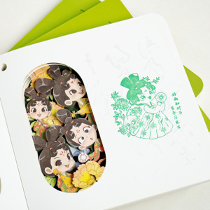 Phim hoạt hình phim hoạt hình 3D khắc máy tính xách tay-vuông dễ thương Trung Quốc phong cách máy tính xách tay | văn hóa sáng tạo văn phòng phẩm quà tặng - Product Image 4