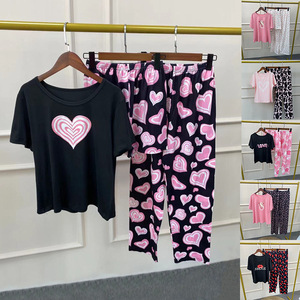 P238 nuovo arrivo Shorts da donna <span class=keywords><strong>pigiama</strong></span> 3 set fiocco fiore di ciliegio abito da casa <span class=keywords><strong>pigiama</strong></span> Sexy da donna - Product Image 1