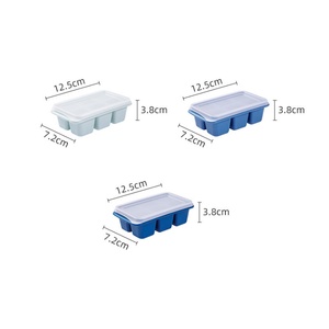 Color Box 3 Pack Silicone Large Round Ice Cube Tray for <b>Freezer</b> with Lids <b>Mini</b> Ice Cube Maker Square Ice Cream Tools Custom Logo - Product Image 4
