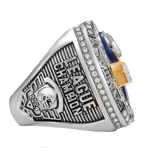 Blues alliage de Zinc cristal femmes hommes prix enfant Softball doigt jeunesse Football personnalisé Baseball <span class=keywords><strong>basket</strong></span>-ball championnat anneau - Product Image 2
