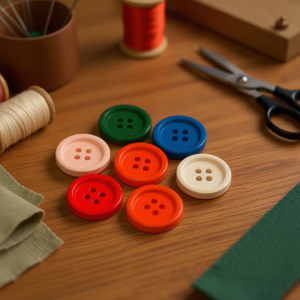 Bottoni in legno Ilan 18mm, confezione da 25 colori per artigianato e cucito - Product Image 3