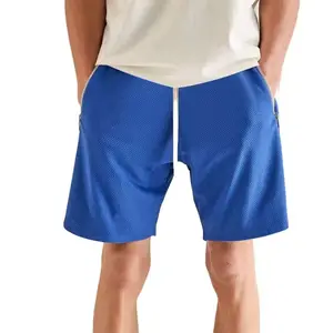 Custom Men's High Quality Zipper Pocket Mesh Shorts Summer Gym Sports Shorts Breathable Blank Mesh Shorts For Men