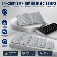 Dissipateur thermique en aluminium extrudé de précision, plaque de radiateur usinée CNC pour la refroidissement des régulateurs de tension de cartes de circuits imprimés