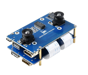<strong>Raspberry</strong> Pi CM4 Binocular <strong>Camera</strong> <strong>Module</strong> Dual Lens Imaging Platform with Base Board Interface Expander Option - Product Image 4