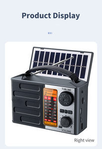 Factory Solar Radio BT5.0 AM FM SW <b>3</b> Band Automatic 162.2×105.8×76mm 500g Solar <b>Charging</b> Flashlight Outdoor Home Audio Radio - Product Image 5