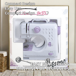 Idéal <span class=keywords><strong>pour</strong></span> les débutants Mini machine à coudre domestique portable électrique facile 12 points intégrés <span class=keywords><strong>couture</strong></span> inversée <span class=keywords><strong>pour</strong></span> le travail du cuir - Product Image 2