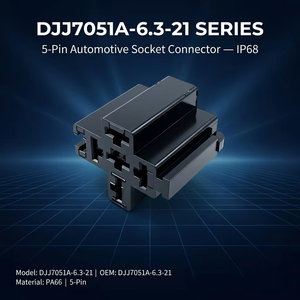Conector Adaptador Automotriz de 5 Pines, Carcasa de Enchufe para Cableado, Receptáculo Sin Sellar de Cobre IP68 DJJ7051A-6.3-21 - Product Image 1