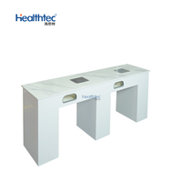 Table de manucure moderne en bois pour salons de beauté avec certification CE/ETL et garantie d'un an