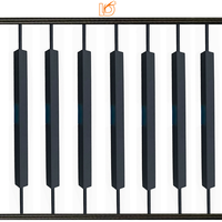 Prix de gros usine – Balustres en fer forgé noirs et dorés de 5/8 po, design moderne, pour rampes d'escalier intérieures