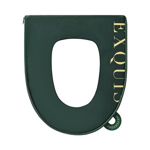 Couvre-siège de toilette rond vert en coton imperméable épaissi antidérapant pour toilettes - Product Image 5