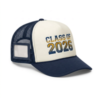 Casquette de baseball tendance vintage style universitaire à visière courbée en coton et maille kaki, réglable, personnalisable avec inscription cursive, pour la plage, les activités de plein air et les voyages