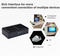 Mini-ordinateur Qotom Q30851GE 8e génération Core I5-8250U, graphismes HD 620, sortie vidéo HD, pare-feu informatique, mini PC