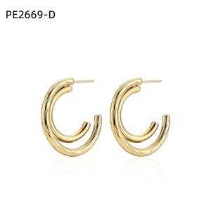 Amy Amy <b>Cuff</b> <b>Earrings</b> Silver Plated Geometric Trendy Women's Fashion Jewelry PE2669 - Product Image 2
