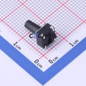 TS-1036U-A135B3-D2 Tactile Switch SMD-4P,6x6mm Switch Single Pole Single Throw Round Button 2.5N Vertical Mount - Product Image 2