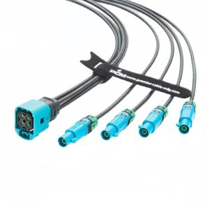 IP67 gmsl2 1-से-4 महिला-से-पुरुष फकरा केबल, टाइको वाटरप्रूफ 4 पिन मिनी फकरा-एक्स महिला के लिए क्वाड फकरा - Product Image 3