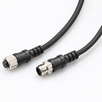 Connecteur ZLconnector B D Code Mâle Femelle Étanche IP67 Moulé Droit Montage sur Panneau Verrouillage par Vis M8 M12 M16 Connecteur d'Alimentation 12V