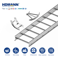 Échelle à câbles en acier au carbone électrogalvanisé léger Hdmann certifiée CSA 300 mm pour système de support MEP de bâtiments commerciaux
