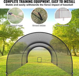 30FT <strong>Baseball</strong> Batting <strong>Cage</strong> and <strong>Frame</strong> Backyard Training Equipment Freestanding Portable Batting <strong>Cage</strong> Pitching Practice Net - Product Image 5