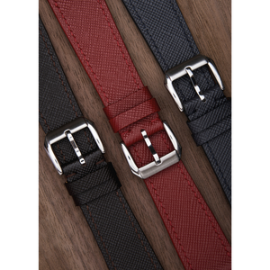 สายนาฬิกาหนัง Saffiano วินเทจทำด้วยมือคุณภาพสูง18 19 20 21 22มม. กันน้ำและหรูหราพร้อมส่งออก - Product Image 5