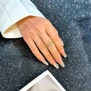 Anillo De Acero Inoxidable Adjustable Stainless Steel Hollowed-out Retro Style Stainless Steel <b>Couple</b> <b>Ring</b> Double-layered <b>Ring</b> - Product Image 3