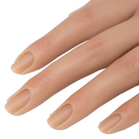 Meilleure vente Silicone pratique main ongles pratique main manucure formation doigt formateur pratique main Mannequin pour Nail Art