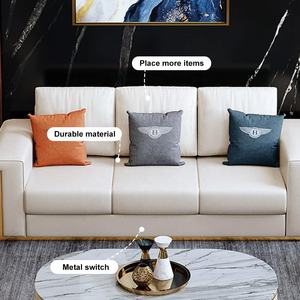 आधुनिक लिविंग रूम और विला-अनुकूलन योग्य रंगों के लिए ठोस लकड़ी के फ्रेम के साथ लाइट विलासिता पुनर्निर्माण मालिश सोफे सेट - Product Image 5