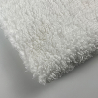 Tissu Sherpa en Fausse Coton Polaire Tricoté Simple Face pour Pyjamas et Chaussettes d'Intérieur Automne-Hiver