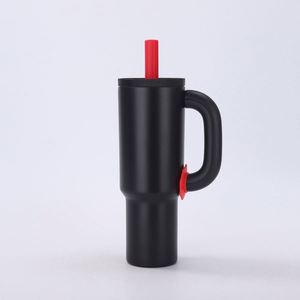 2025 100% Vaso a prueba de fugas de 40Oz Colorido Nuevo diseño Mango grueso Personalizado 304 Tapa de paja extraíble de acero inoxidable con pajita - Product Image 2