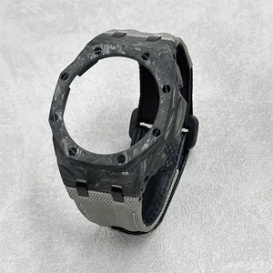 Boîtier de montre en fibre de carbone de luxe modifié <span class=keywords><strong>GA</strong></span>-2100/<span class=keywords><strong>GA</strong></span>-<span class=keywords><strong>B2100</strong></span>/GA2110 avec bracelet en toile de nylon à fermeture velcro - Product Image 3