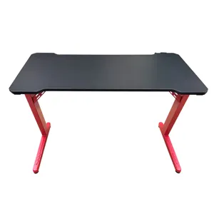 Z-Shaped Ergonomic Computer Gaming Table Red Color PC Gaming Desk E-sports Gamer Desk