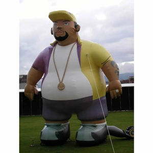 Modèle géant gonflable de hip-hop, grand personnage gonflable de type homme corpulent, panneau publicitaire gonflable pour événements et fêtes en plein air - Product Image 1