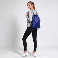 Sac à dos à cordon personnalisé - Style sport en polyester, portable et écologique pour le rangement