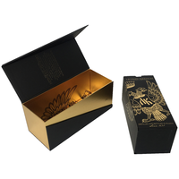 Cajas rígidas de materiales reciclados personalizados con laminación mate y estampado para té, cerveza, whisky, bebida energética, caja de vino, embalaje