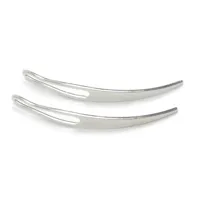 2 Pcs/Sachet Aiguilles Courbées en Acier Inoxydable pour Dreadlocks, Sisterlocks et Confection de Perruques