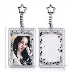 Support photo rectangulaire en acrylique style Ins, motif floral imprimé UV, pour photocarte de 3 pouces, cadre photo Gumi pour collection d'idoles - Product Image 2