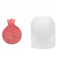 Moule en silicone multifonctionnel pour enfants, parfum grenade, aromathérapie, fleur 3D créative, œuf, plâtre décoratif DIY pour la maison