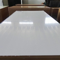 Panneau mural en MDF pleine grandeur de 18 mm, HDF de 12 mm, mélamine haute brillance E1 blanc chaud, revêtement UV PET 4x8 pour porte et armoire