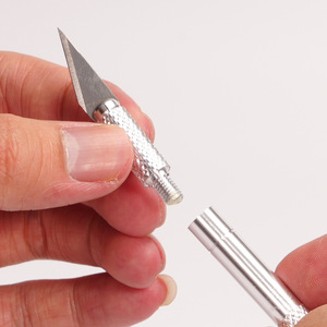 ZHENGYE Precision Stainless Steel 40mm Blade 8mm Width Hobby DIY Art <strong>Craft</strong> <strong>Knife</strong> Carving Nicking Tool Pen Account <strong>Knife</strong> 5 Blades - Product Image 6