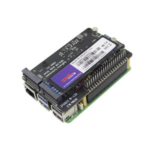 Плата расширения Raspberry Pi 5 X1004 PCIe для двух M.2 2280, адаптер для твердотельных накопителей NVMe SSD - Product Image 1