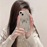 3D Argent Bowknot Clair Téléphone étui pour iphone 16 15 14 13 12 11 Pro Max Plus Belle Fille Bling Transparent Mignon Couverture Souple